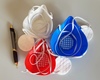 Wiederverwendbare Behelfsmaske, Alltagsmaske aus Kunststoff mit austauschbarem Filter Größe L
